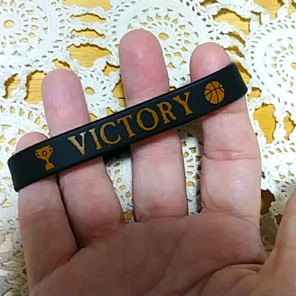 Inspirational Basketball Theme Silicone bracelets bundle, mostly unisex imagery